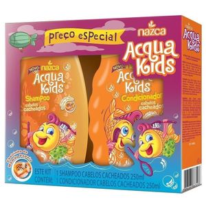 Kit Acqua Kids Cabelos Cacheados com 1 Shampoo 250ml + 1 Condicionador 250ml