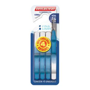 Dentalclean Escova Interdental Cilindrica Média 0.6mm com 1 Unidade