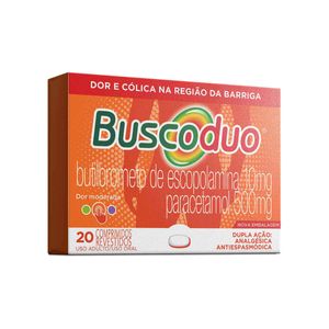 Buscoduo 10mg + 500mg com 20 Comprimidos Revestidos