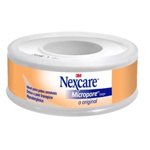 Esparadrapo Micropore Nexcare Bege 12mm x 4,5m com 1 Unidade