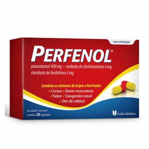 Perfenol 400mg + 4mg + 4mg com 20 Cápsulas Gelatinosas Duras