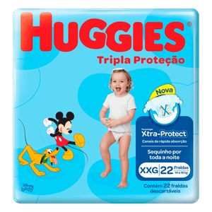 Fralda Huggies Tripla Proteção XXG com 22 Unidades