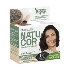 Tintura Suave Natucor 3.0 Castanho Escuro com 1 Unidade