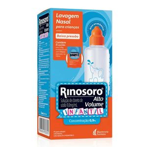 Rinosoro 9mg/ml Alto Volume Infantil Frasco 120ml Pó para Solução de Uso Oral com 15 Sachês