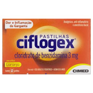 Ciflogex 3mg Sabor Laranja com 12 Pastilhas