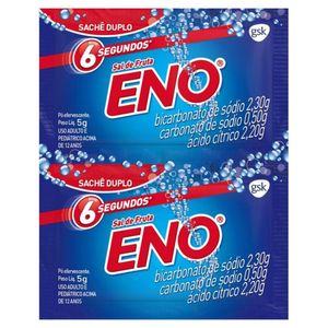 Sal de Frutas Eno Pó Efervescente de Uso Oral Sabor Tradicional com 2 Envelopes com 5g