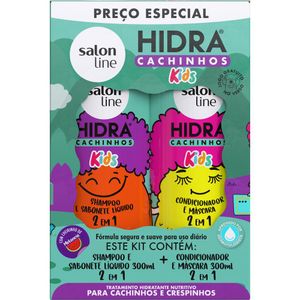 Kit Salon Line Hidra Cachinhos Kids com Shampoo 300ml + Condicionador 300ml