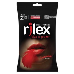 Preservativo Rilex Sensitive Extra Fino com 3 Unidades