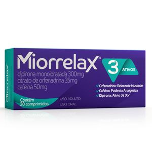 Miorrelax 300mg + 50mg + 35mg com 20 Comprimidos