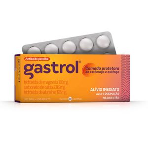 Gastrol 185mg + 231,5mg + 178mg com 20 Pastilhas