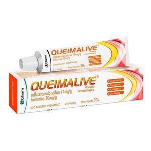 Queimalive 74mg/g + 20mg/g Pomada Dermatológica 30g