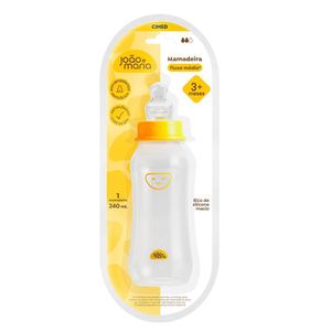 Mamadeira João e Maria Amarelado Bico Ortodôntica 240ml