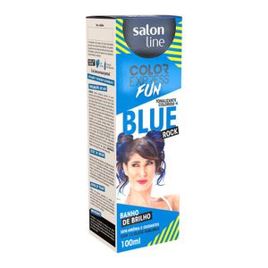 Tonalizante Semi Permanente Color Express Fun Azul Blue Rock Salon Line 100ml