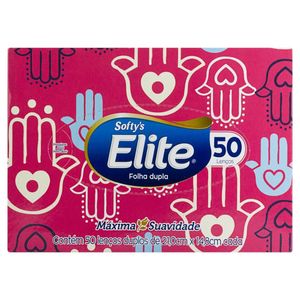 Lenços de Papel Elite Softys com 50 Unidades