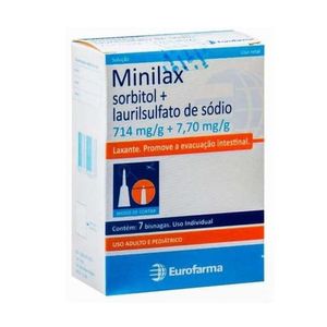 Minilax 714mg/g + 7,70mg/g Solução de Uso Retal com 7 Bisnagas com 6,5g