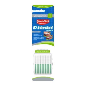 Escova Dental Id Interdent Cilíndrica Fina 4mm Verde com 10 Unidades