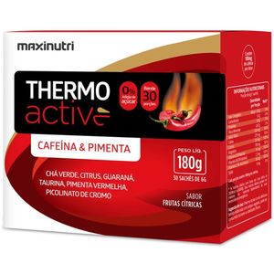 Thermo Active Cafeína & Pimenta Maxinutri com 30 Sachês com 6g