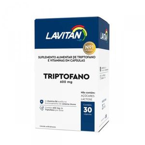 Triptofano 600mg Lavitan Vitaminas com 30 Cápsulas