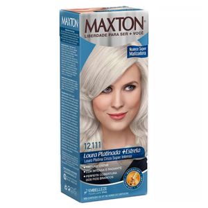 Tintura Maxton N° 12.111 Louro Platina Cinza Super Intenso com 1 Unidade