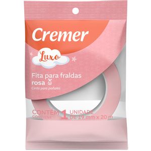 Fita para Fraldas Luxo Rosa Cremer 19mm X 20m com 1 Rolo