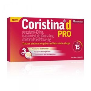 Coristina D Pro 400mg + 4mg + 4mg com 8 Comprimidos