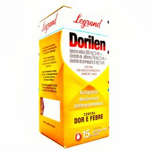 Dorilen 500mg + 10mg + 5mg/1,5ml Solução de Uso Oral Frasco Gotejador 15ml