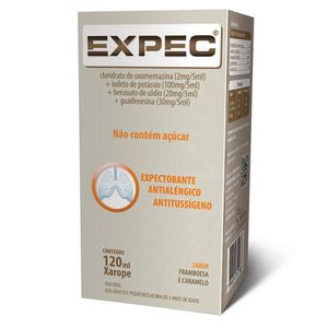 Expec 0,4mg/ml + 20mg/ml + 4mg/ml + 6mg/ml Xarope Frasco 120ml