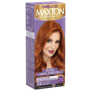 Coloração Permanente Maxton Nº 7.4 Louro Médio Acobreado com 1 Unidade
