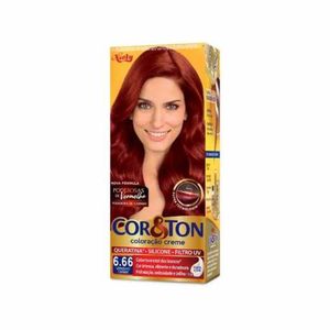 Coloração Cor&Ton Poderosas de Vermelho Nº 6.66 Vermelho Carmim com 1 Unidade