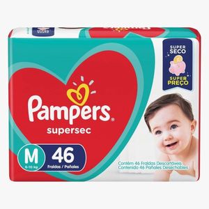 Pampers Fraldas Supersec Tamanho M com 80 Unidades