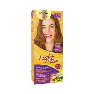 Coloração Light Color Salon Line N° 7.0 Louro Natural com 1 Unidade