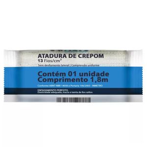 Atadura de Crepe Neve 13 Fios 12cm X 1,8m com 1 Unidade