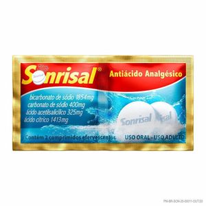 Sonrisal 1854mg + 400mg + 325mg + 1413mg Sabor Tradicional com 2 Comprimidos Efervescentes