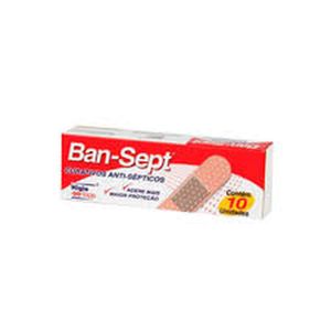 Curativos Transparentes Ban Sept Cotton LIne com 10 Unidades