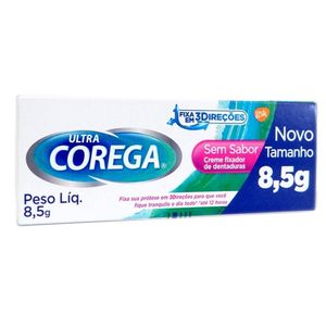 Corega Ultra Creme Fixador de Dentaduras Sem Sabor 8,5g
