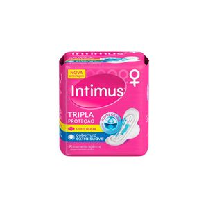 Absorvente Com Abas Extra Suave Intimus Tripla Proteção com 8 Unidade