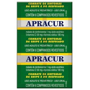 Apracur 1mg + 100mg + 50mg Blíster com 6 Comprimidos Revestidos