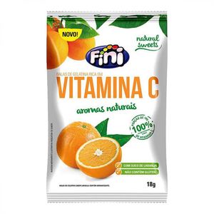 Balas de Gelatina Fini Natural Sweets Vitamina C 18g