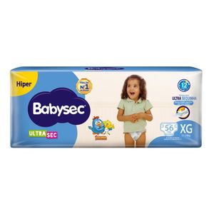 Fralda Galinha Pintadinha Babysec Ultra Hiper XG com 56 Unidades