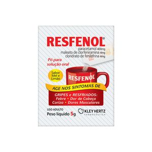 Resfenol 400mg + 4mg + 4mg Pó para Solução de Uso Oral Sachê 5g