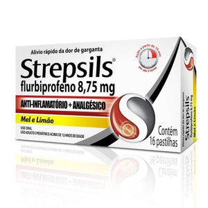 Strepsils 8,75mg Sabor Mel e Limão com 16 Pastilhas