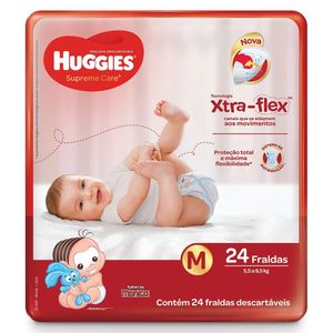 Fralda Huggies Supreme Care M Jumbo com 24 Unidades