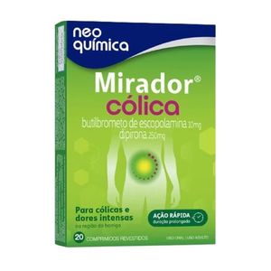 Mirador Cólica 10mg + 250mg com 20 Comprimidos Revestidos