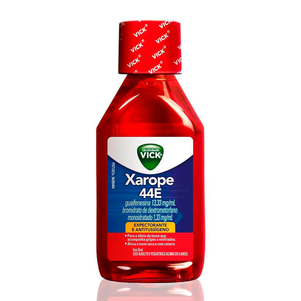 Vick 44E 1,3mg/ml + 13,3mg,/ml Xarope Frasco 120ml - Nivele ...
