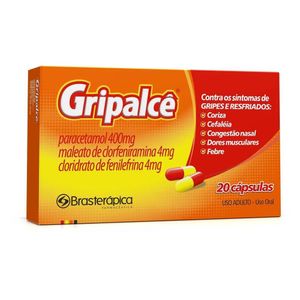 Gripalcê 400mg + 4mg + 4mg Antigripal com 20 Cápsulas
