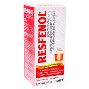 Resfenol 40mg/ml + 0,6mg/ml + 0,6mg/ml Solução de Uso Oral Frasco 100ml