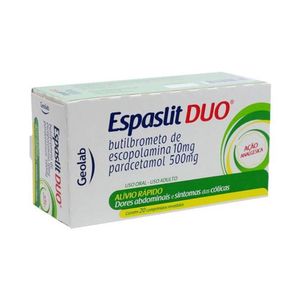 Espaslit Duo 500mg + 10mg com 20 Comprimidos Revestidos