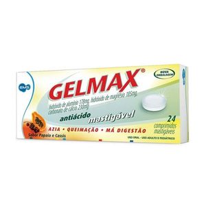 Gelmax 178mg + 185mg + 230mg com 24 Comprimidos Mastigáveis