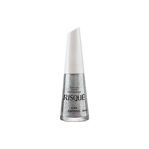 Esmalte Risqué As Mil Purpurinas Efeito Glitter Hipoalergênico com 8ml
