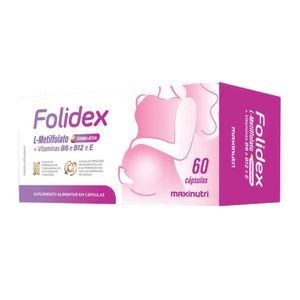Folidex L-Metilfolato Maxinutri com 60 Cápsulas